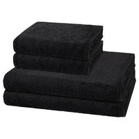 FROTTIERSET Pure 4-teilig - Dunkelgrau, Textil (50/100cm) - Cawö