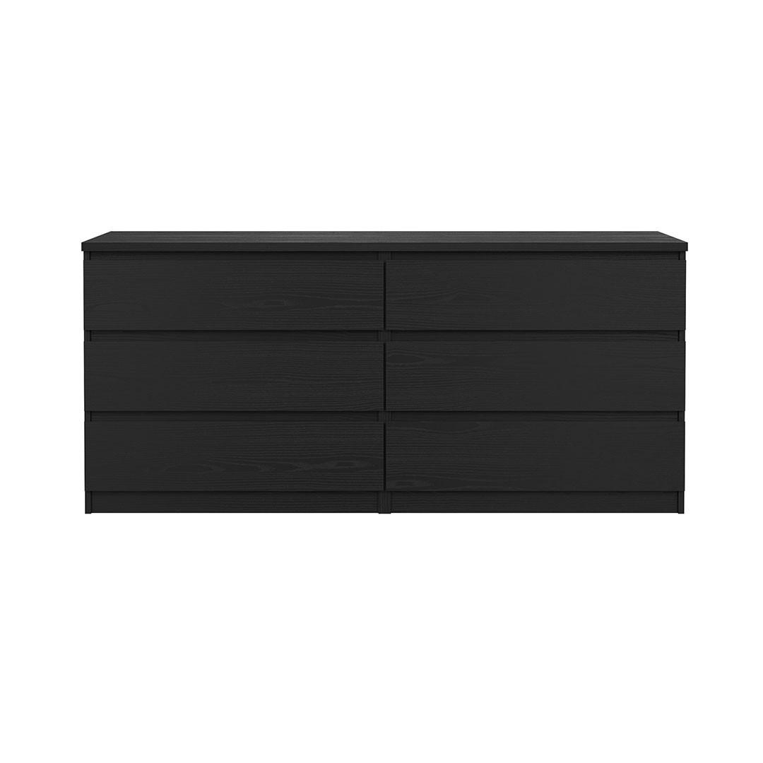 KOMMODE, Naia, Schwarz, Holzwerkstoff, 154 x 50 x 68 cm - Schwarz, Holzwerkstoff (154/68/50cm) - ebuy24