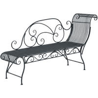 GARTENLIEGE Metall Anthrazit - Anthrazit, Metall (156/78/46cm) - CLP