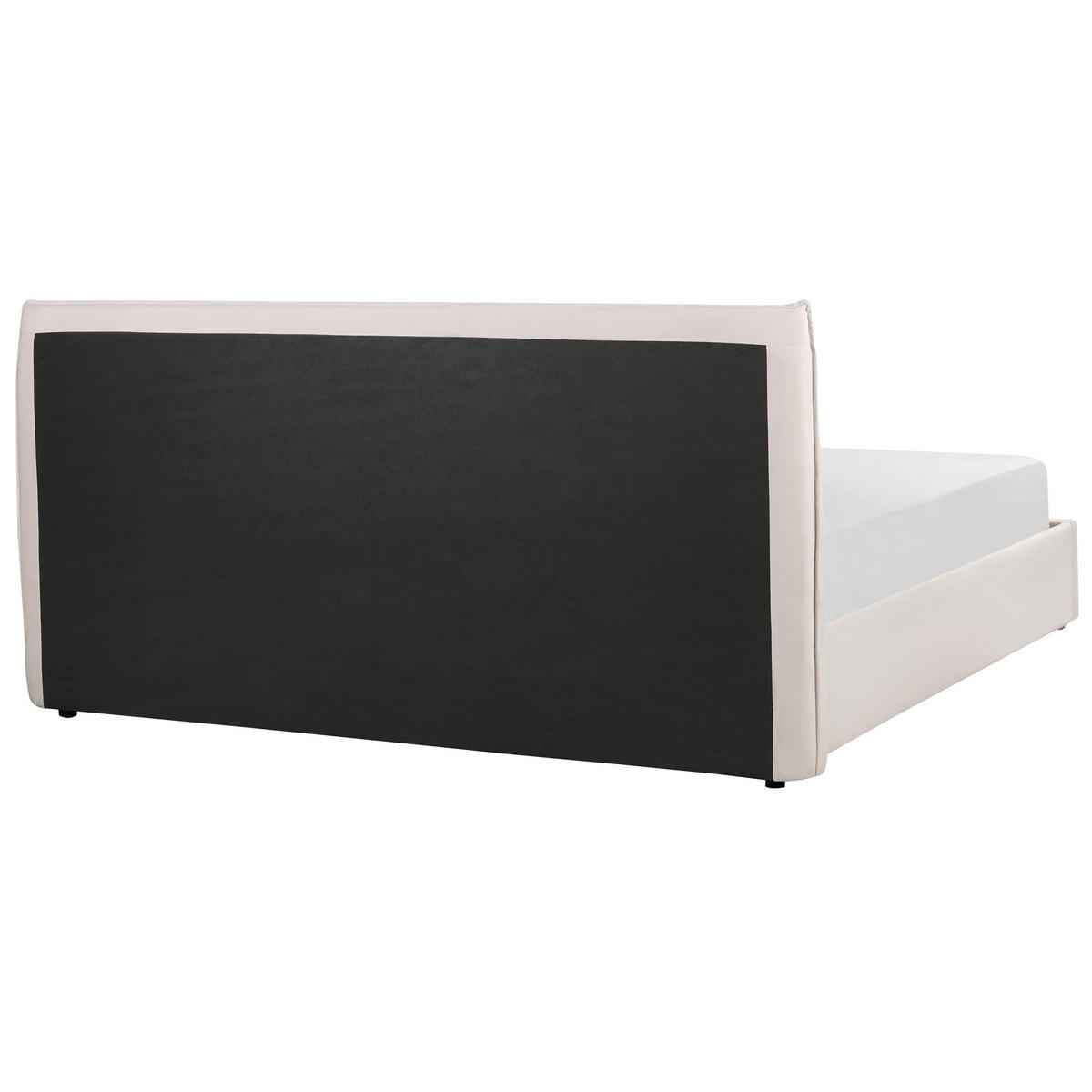 POLSTERBETT 180/200cm Cremeweiß Lavaur - Creme, Textil (180/200cm) - Beliani