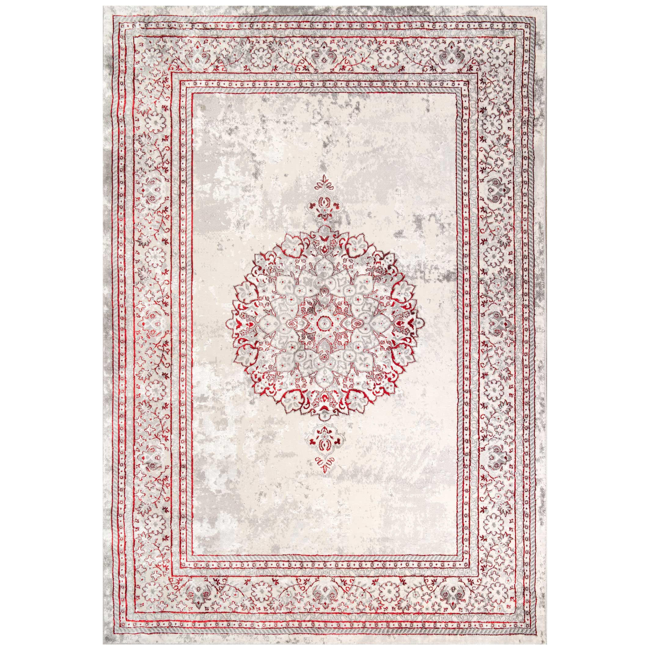 WEBTEPPICH Victoria Rot - Rot, Textil (120/170cm) - Kukoon Rugs