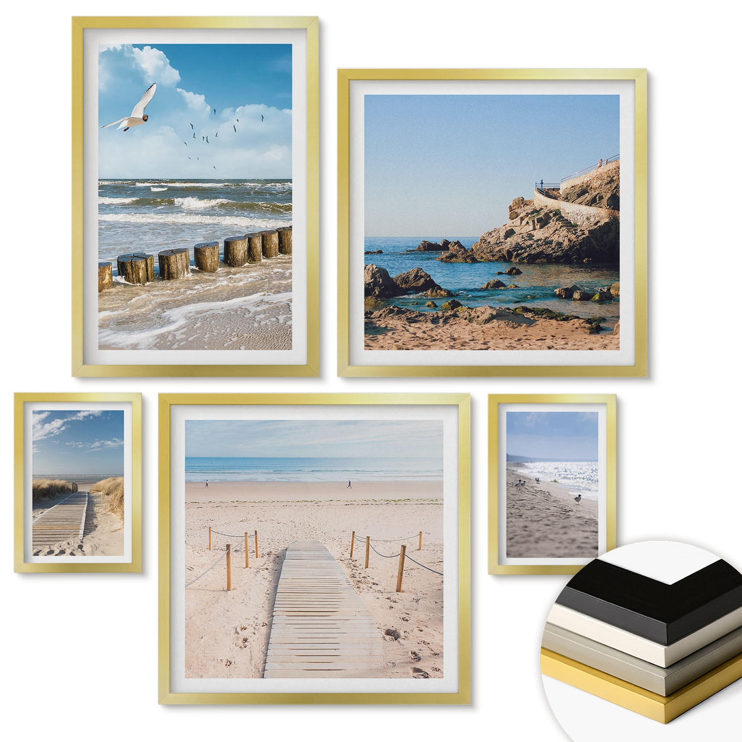 ArtPrintCave Wandbilder Gold 40x60 cm