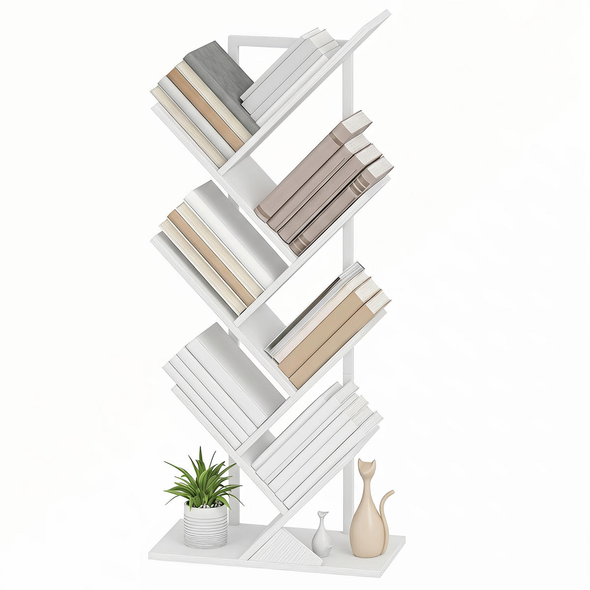 BÜCHERREGAL Weiß 50/24/109 cm - Weiß, Holzwerkstoff (24/109/50cm) - PANGIVO