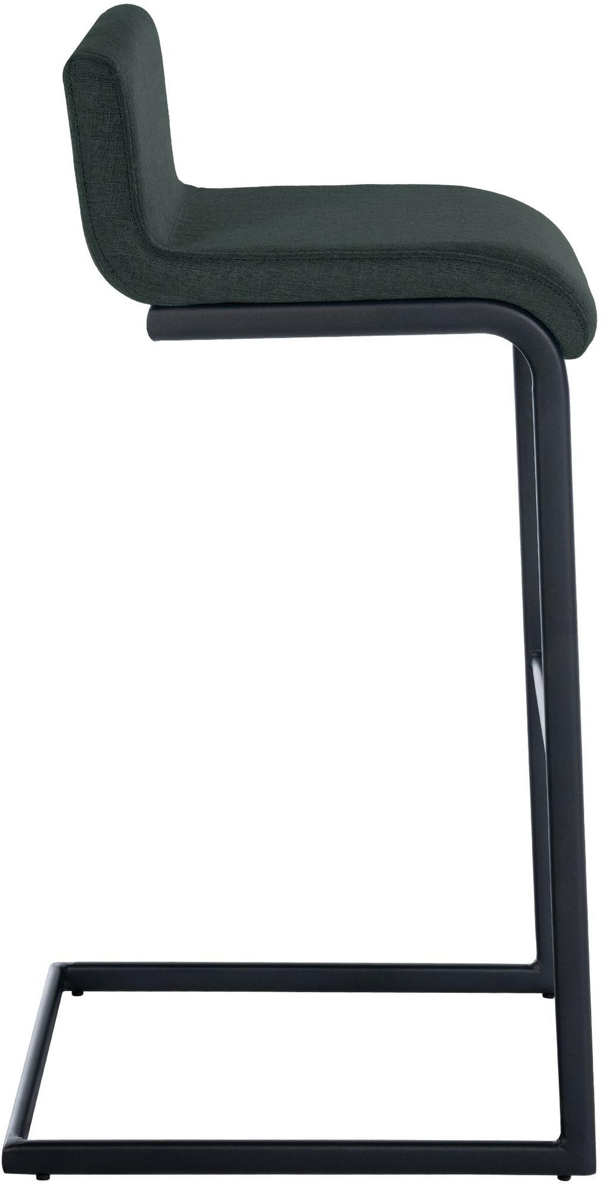 BARHOCKER 2 Stoff Dunkelgrau - Dunkelgrau/Schwarz, Textil/Metall (40/96/50cm) - CLP