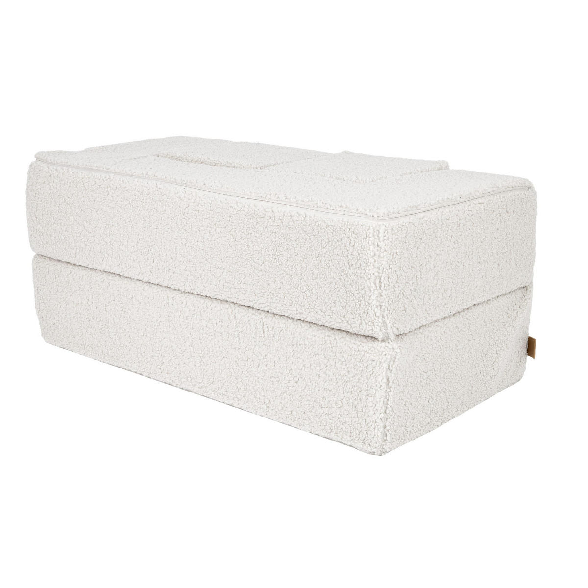 KINDERSOFA, Bearly, Cube, Cremig - Creme, Textil (96/40/50cm) - MeowBaby