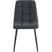 ESSZIMMERSTUHL 2er Set Fanor Cord Schwarz Wohnzimmerstuhl - Schwarz, Textil (45/84/55cm) - DELUKE