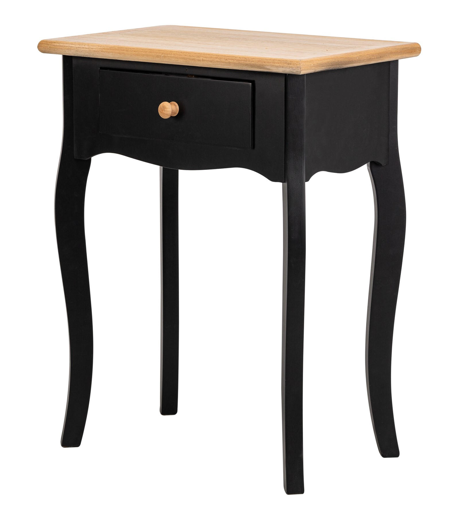 NACHTTISCH Rechteckig Schwarz 47 x 30 x 62 cm - Schwarz, Holz (47/62/30cm) - Nordlys