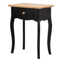 NACHTTISCH Rechteckig Schwarz 47 x 30 x 62 cm - Schwarz, Holz (47/62/30cm) - Nordlys