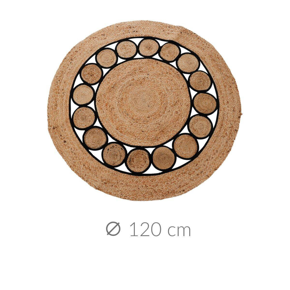 JUTETEPPICH Ø 120 cm - Braun, Naturmaterialen (120/120cm) - Home Styling Collection