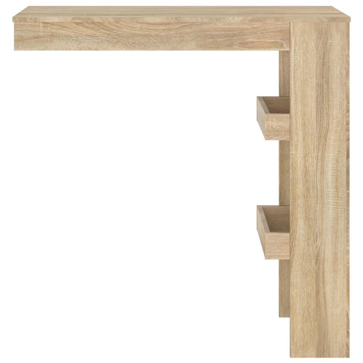 WAND-BARTISCH Moderner 102/45/103,5 cm aus Holzwerkstoff Sonoma-Eiche mit 2 Staufächern - Sonoma Eiche, Holz (45/102/103.5cm) - vidaXL