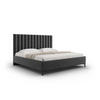 BETT mit Bettkasten und Kopfteil Allison aus Samt grau 180x200cm - Grau, Textil (180/200cm) - Micadoni