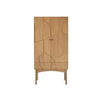 SCHRANK Otho Natur aus Helles Mindiholz - Naturfarben, Holz (90/180/45cm) - Tikamoon