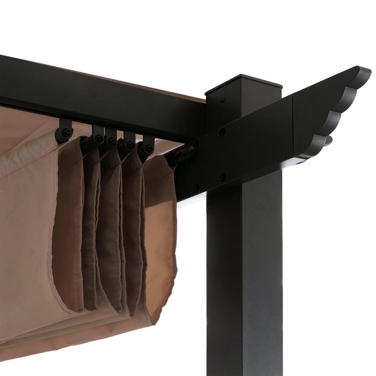 PERGOLA Aluminium 3x3m Taupe - Taupe, Metall (300/240/300cm) - BERLINLODGE