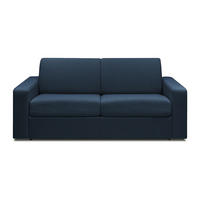 SCHLAFSOFA - 3 Personen - Stoff - Marineblau - - Dunkelblau, Textil (223/85/223cm) - Vente-Unique