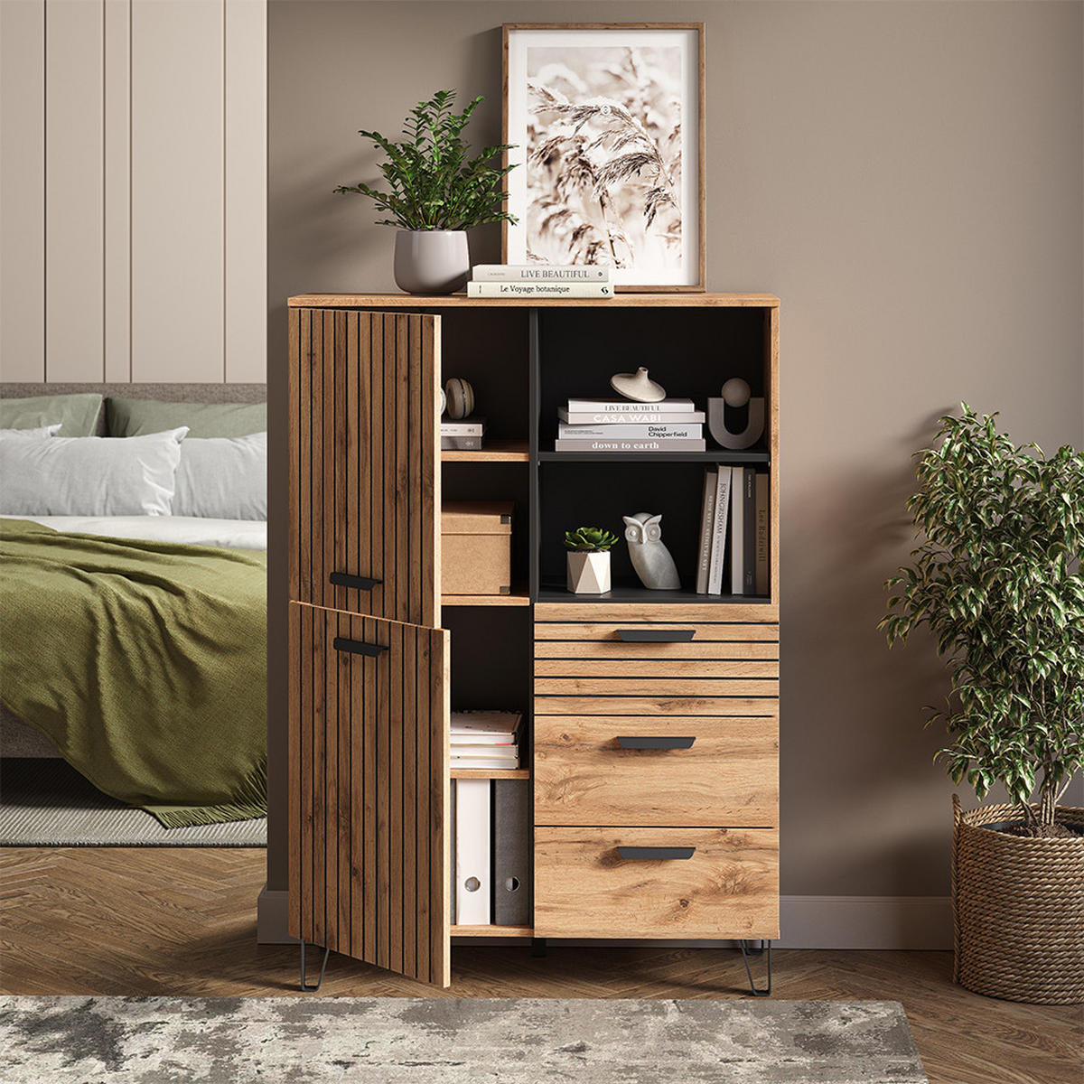 ŠATNÍ SKŘÍŇ Amber Dub Wotan - dub Wotan, kompozitní dřevo (100/142/38cm) - Vicco