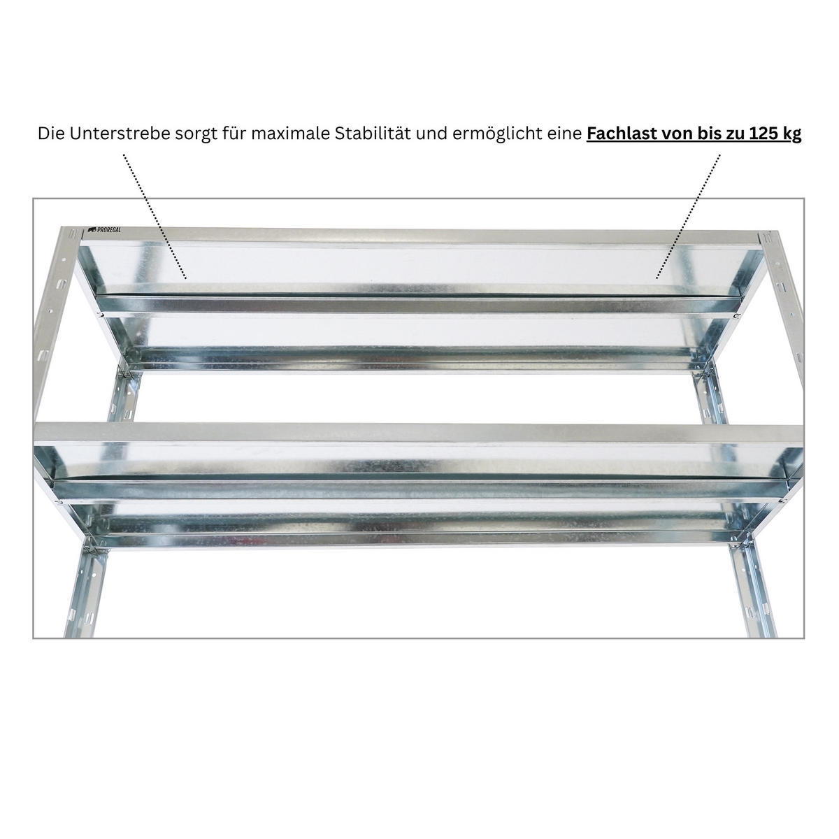 SCHWERLASTREGAL Ares HxBxT 180x120x40cm 5 Stahlplatten-Ebenen Fachlast 125 kg Verzinkt - Silberfarben, Metall (120/180/40cm) - PROREGAL