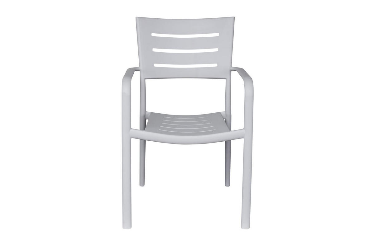 STAPELSTUHL Moroni 56x53x79 cm, Kunststoff, Grau - Grau, Kunststoff (53/79/56cm) - dasmöbelwerk