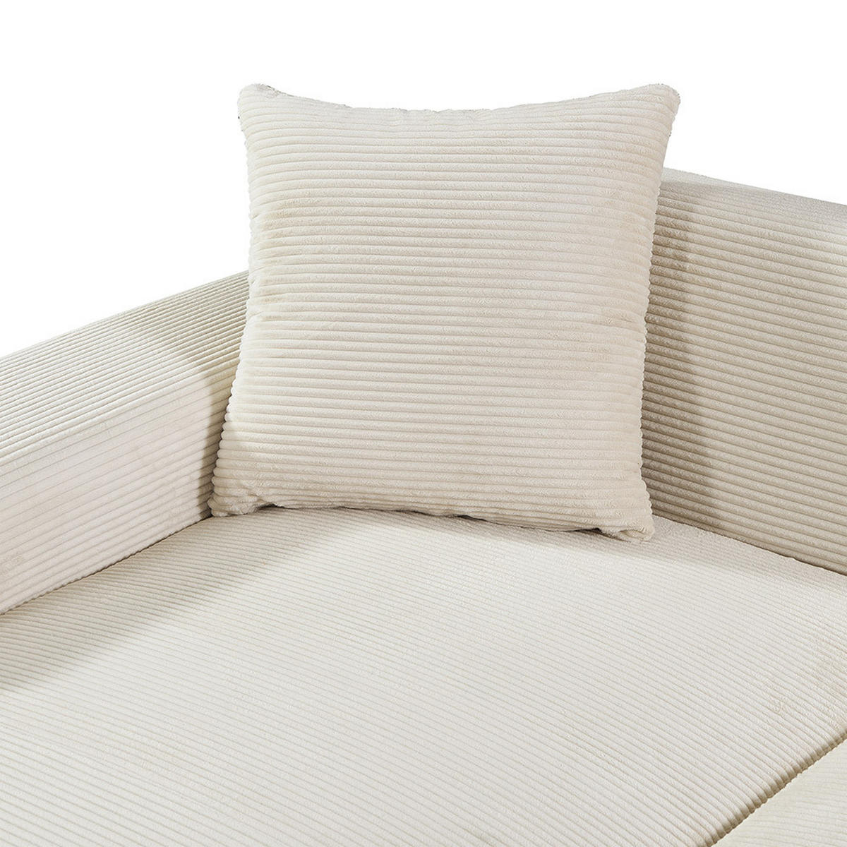 ECKSOFA AMELIO - Beige, Rechts - Beige, Holzwerkstoff/Textil (178/240cm) - Home Deluxe