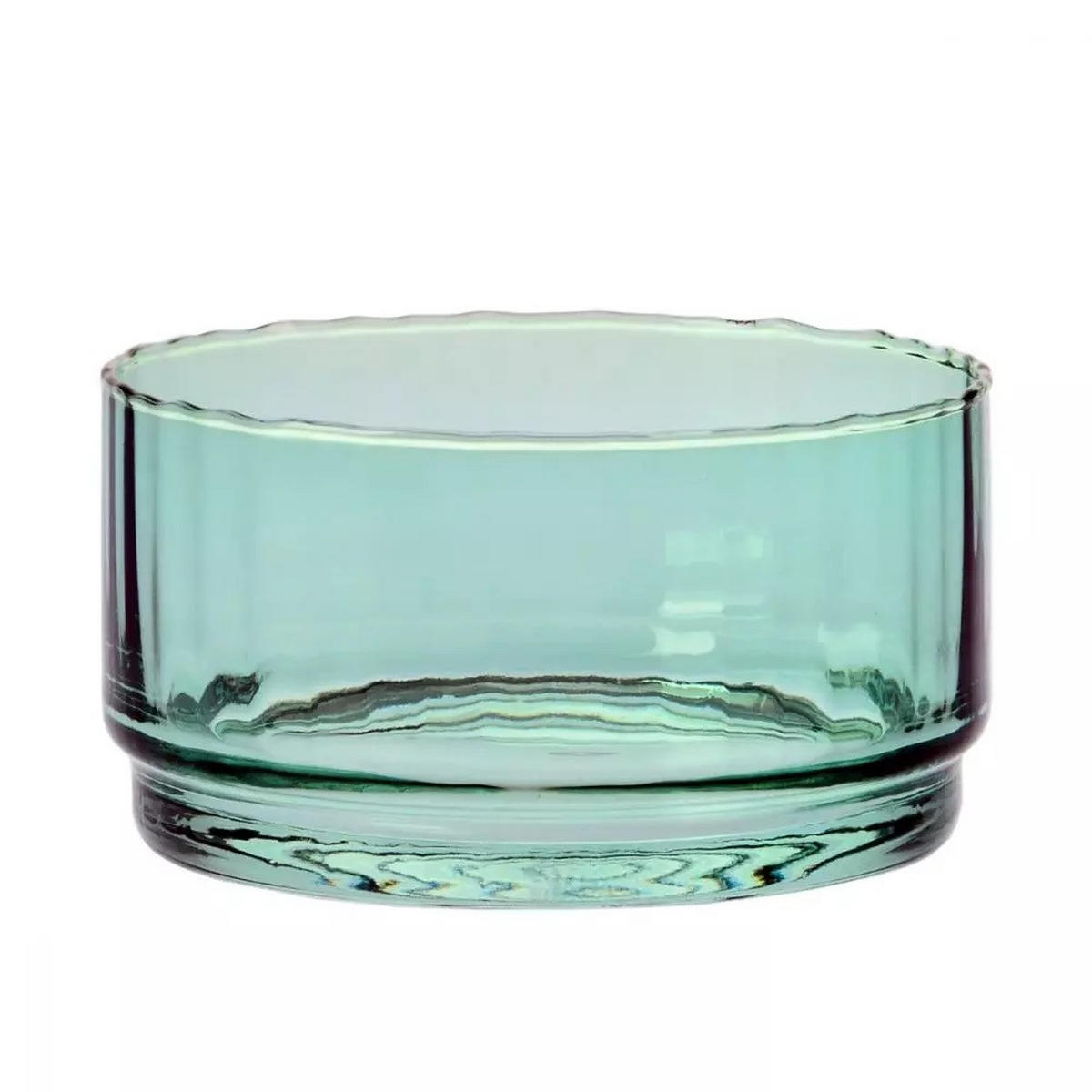 GLASSCHÜSSEL MINZ, 15 cm, Handgemacht - Mintgrün, Glas (15cm) - Krosno Glass
