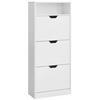 SCHUHSCHRANK Kobe - Weiß, Holzwerkstoff (24/139/60cm) - VASAGLE