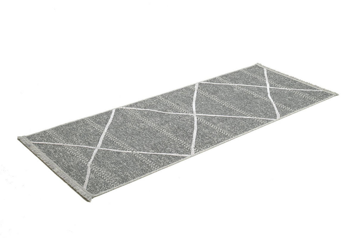 FLACHWEBTEPPICH Braderup 80x200 cm - Anthrazit, Textil (80/200cm) - Sansibar SYLT