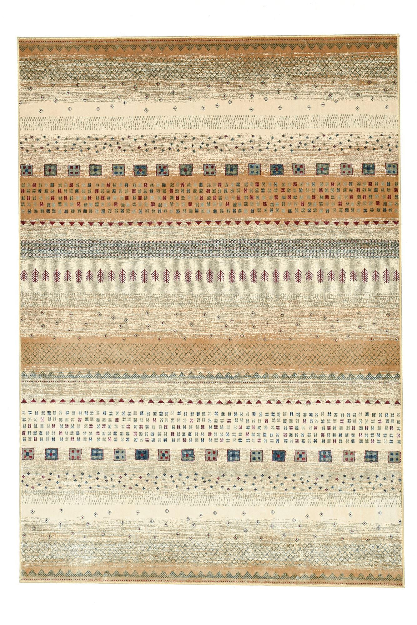 FLACHWEBETEPPICH Cherina 50x80 cm - Beige, Textil (50/80cm) - Gino Falcone
