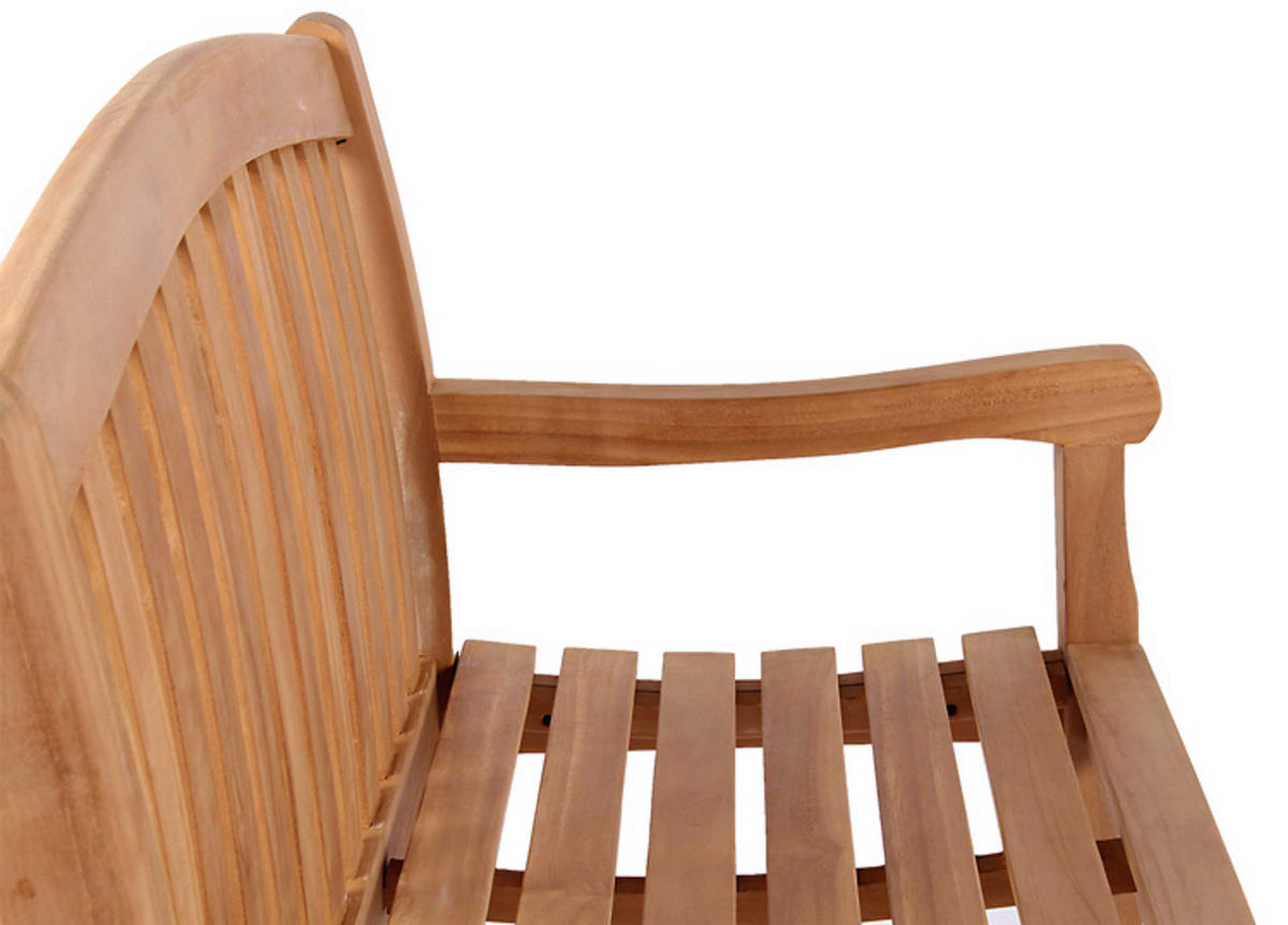 GARTENBANK Swindon - Naturfarben, Holz (120/94/58cm) - Mr. Deko