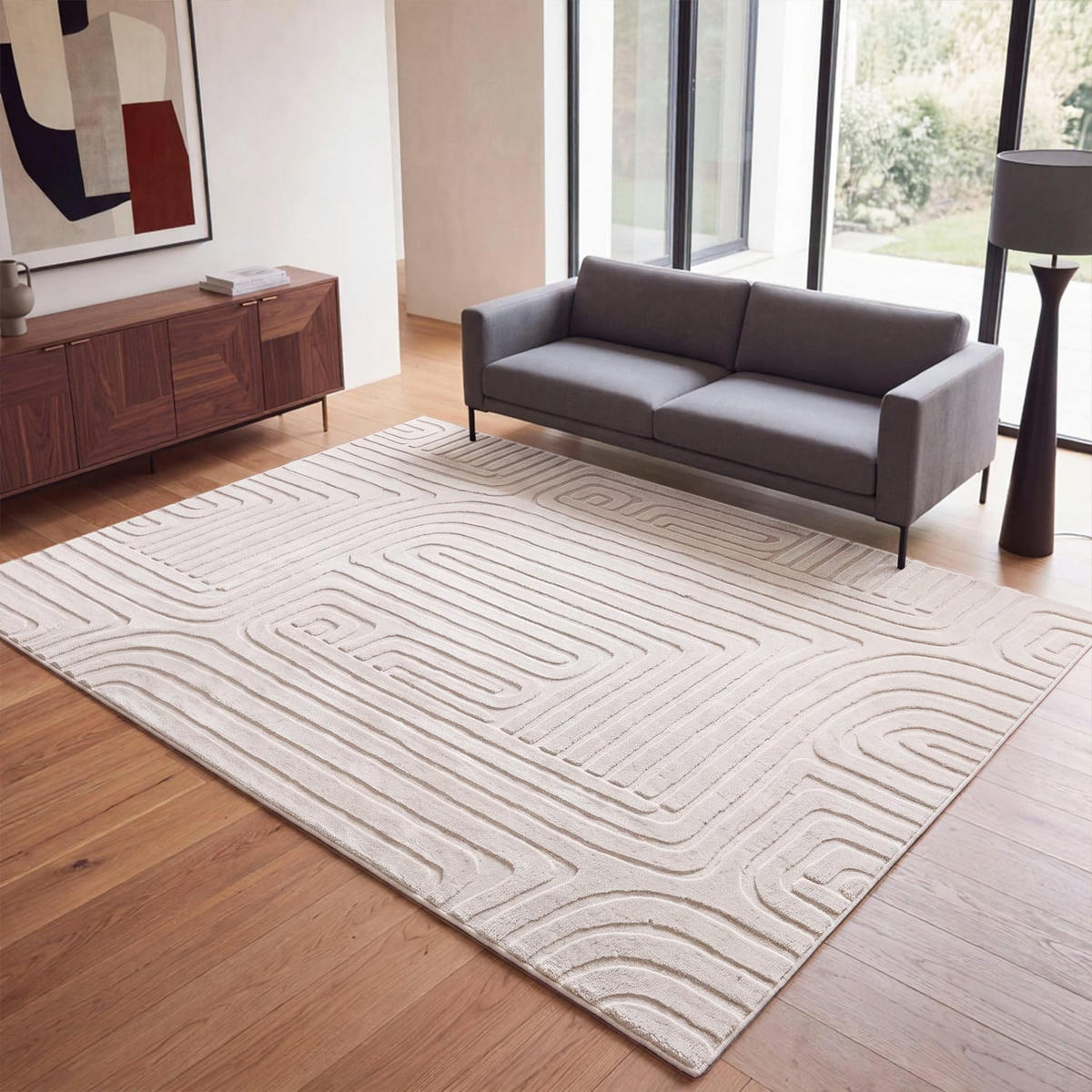 KURZFLORTEPPICH 200/280 cm Lelystad 528 - Creme, Kunststoff (200/280cm) - Paco Home