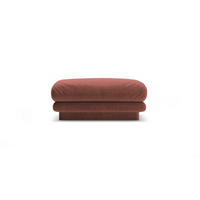 POUF Torino aus Samt cuoio - Kastanienfarben, Textil (80/41/80cm) - Micadoni