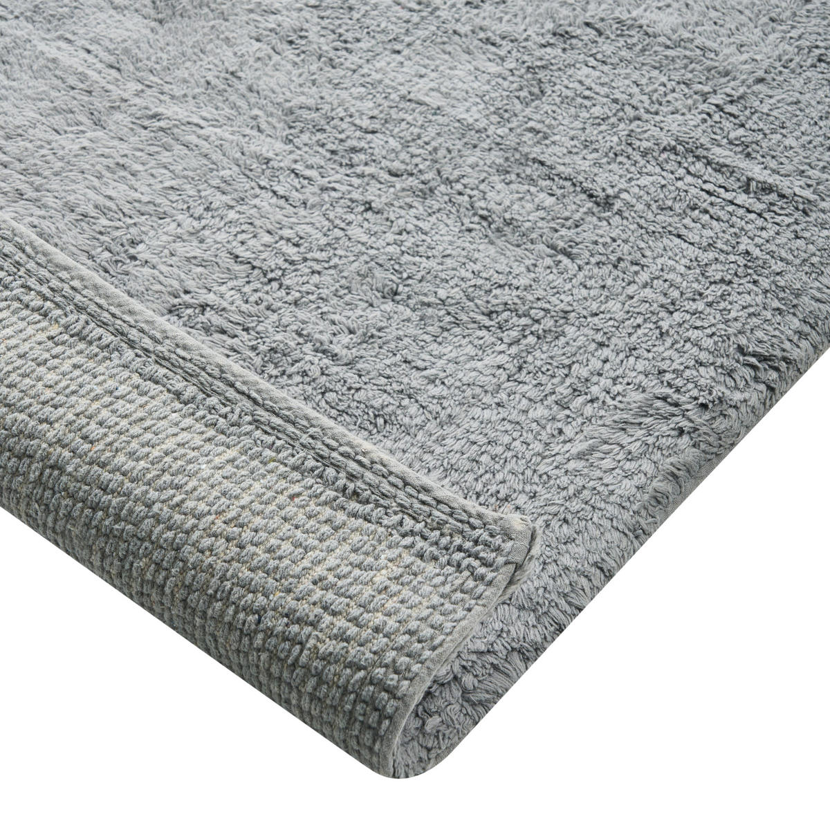 KOUPELNOVÁ PŘEDLOŽKA Šedá 60/90 cm Bavlna Goela - šedá/tmavě šedá, textil (60/90cm) - Beliani