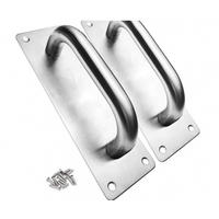 MÖBELGRIFF , für Scheunen, Sicherheitstüren , 2er-Set - Silberfarben, Metall (6.5/6.1/20cm) - BELZ