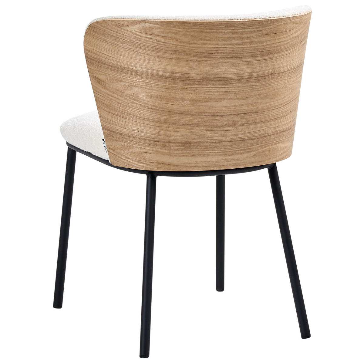 JÍDELNÍ ŽIDLE 2 ks sada Bouclé Krémově bílá Hoskin - krémová, textil (53/75/56cm) - Beliani