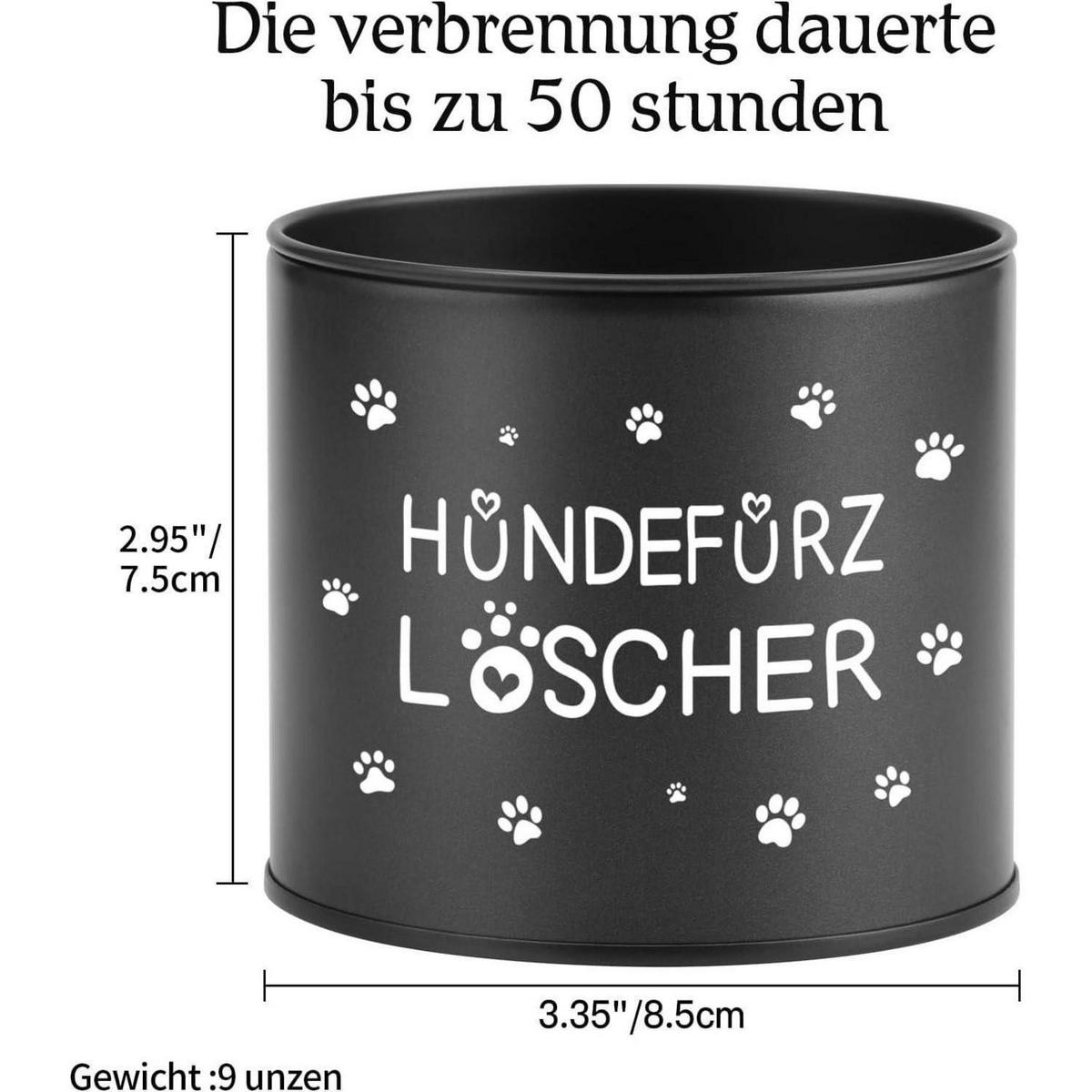 DUFTKERZE Hundefurz Löscher Schwarz - Schwarz, Paraffin (7.5cm)