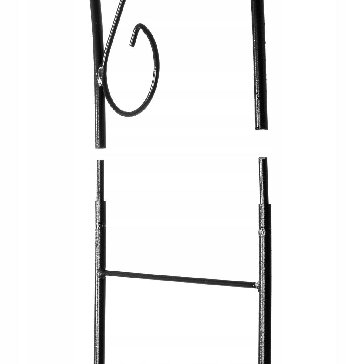 GARTENPERGOLA für Blumen 240 cm, schwarz - Schwarz, Metall (160/240cm) - KADAX