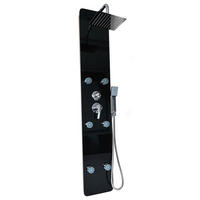 DUSCHPANEEL DIVE - Schwarz - Schwarz, Metall (25/150/9cm) - Home Deluxe