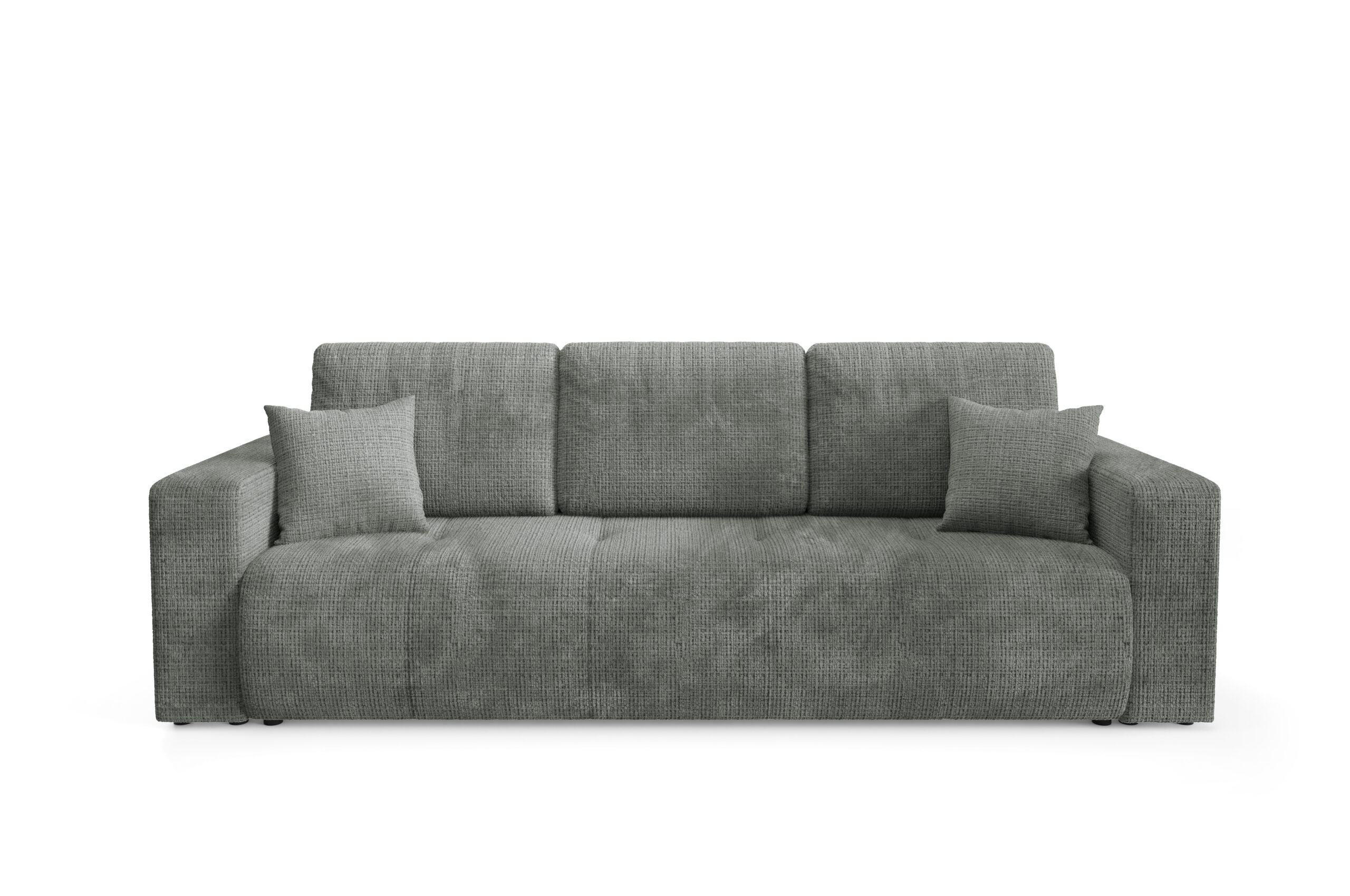 SCHLAFSOFA mit Bettkasten Grau Anthrazit - Dunkelgrau, Textil (244/70/92cm) - Furnisell