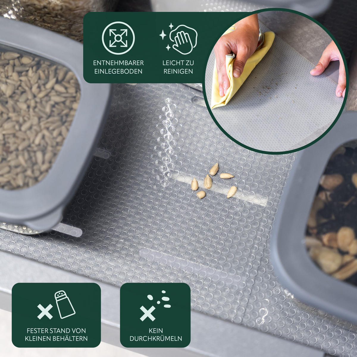 TELESKOPSCHUBLADEN (2er Set), ausziehbar, Metall, grau - Grau, Metall (67/6/42cm) - bremermann