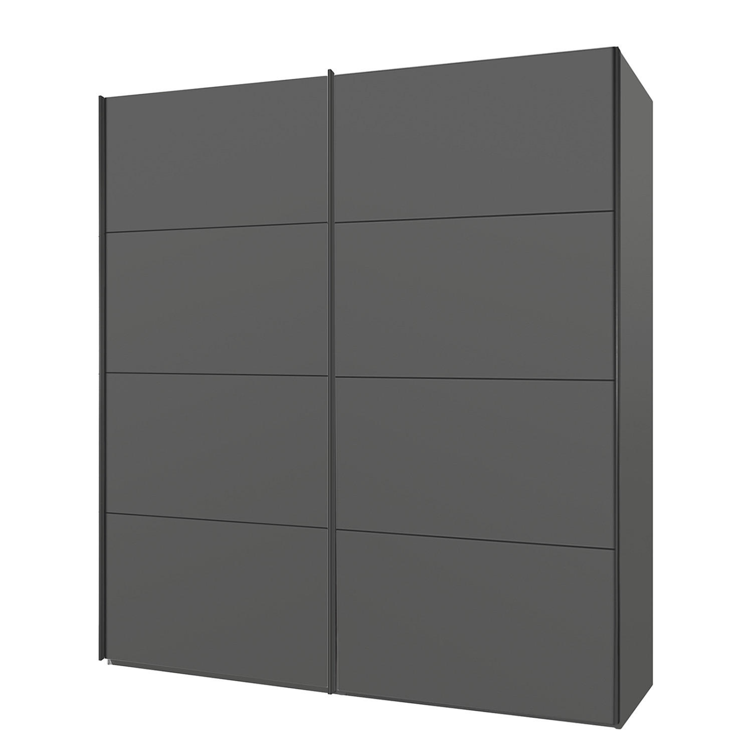 SCHWEBETÜRENSCHRANK - Graphitfarben, Holzwerkstoff (225/236/69cm) - home24