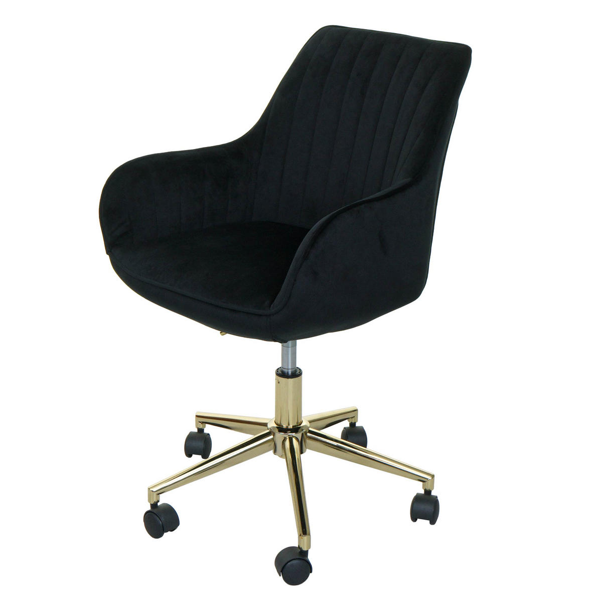 BÜROSTUHL MIT ARMLEHNE Schwarz - Schwarz, Textil (58/87/58cm) - MCW