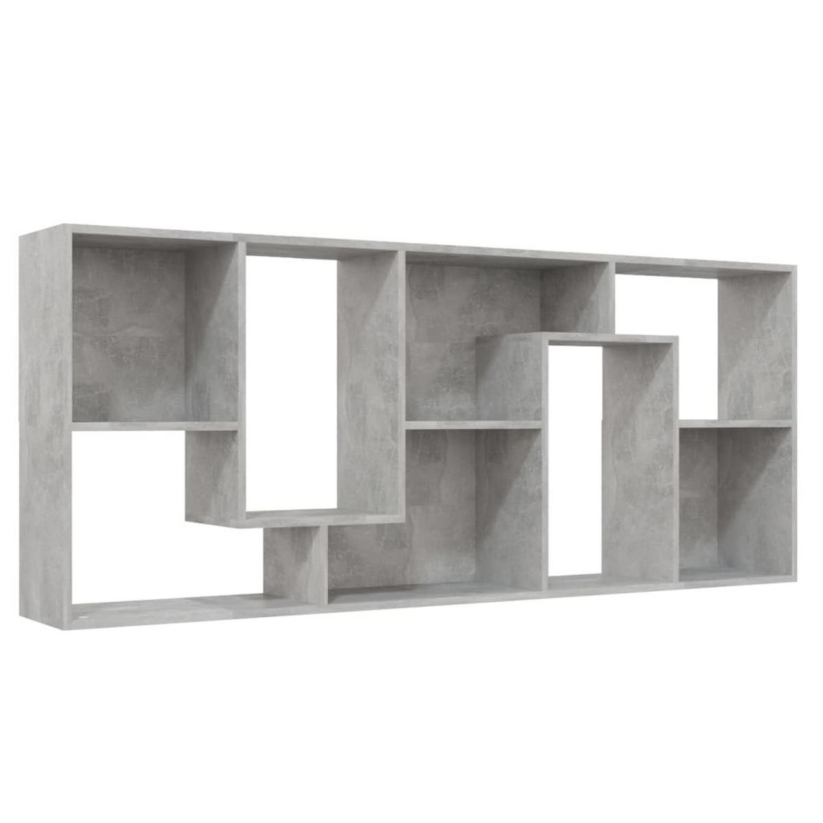 BÜCHERREGAL 67/24/161 cm aus Holzwerkstoff Betongrau - Hellgrau, Holz (67/161/24cm) - vidaXL