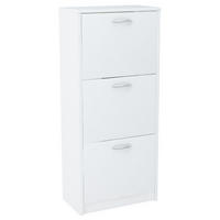 SCHUHSCHRANK mit 3 Fächern in Weiß - Weiß, Holzwerkstoff (50/116/28cm) - Home Collective