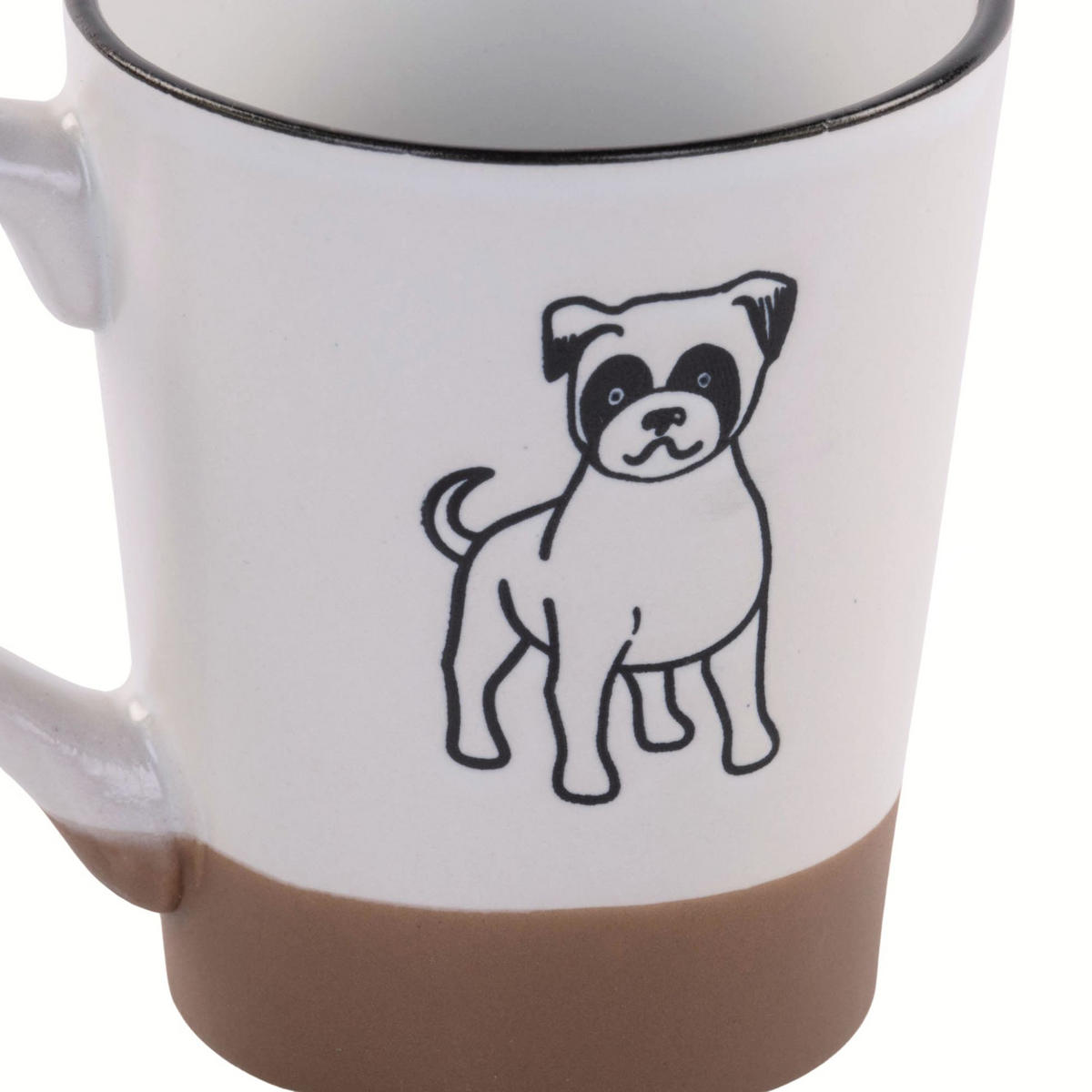 BECHER Hund 360 ml 9/9/10,9 cm - Weiß, Keramik (0.36L) - Siaki