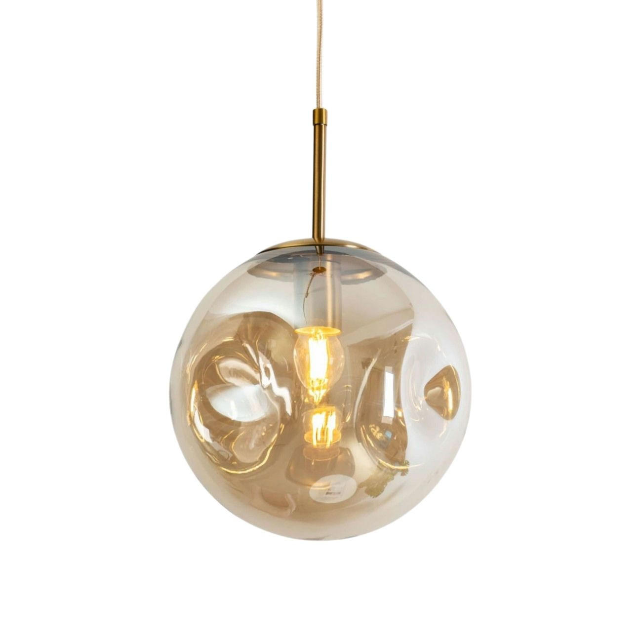 HÄNGELEUCHTE Nourot, Bernstein, 25cm - Bernsteinfarben, Glas (25/20/25cm) - KOSILUM