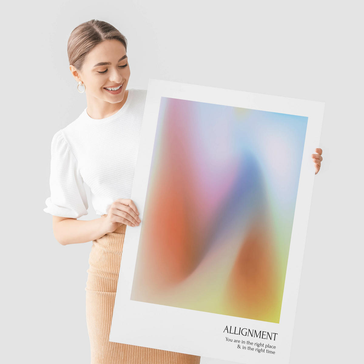 POSTER SET Aura Affirmationen Zitate Intuition Schutz 4x Poster A4 21x30cm - Multicolor, Papier (21/30/30cm) - Muralo