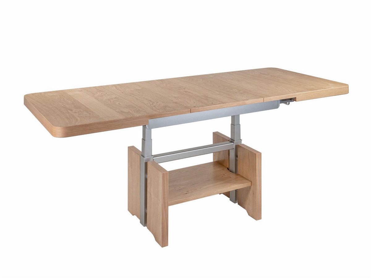 COUCHTISCH höhenverstellbar und ausziehbar Clover 120x56x70 Wildeiche - Wildeiche, Holz (120/70/70cm) - 58aufmkessel