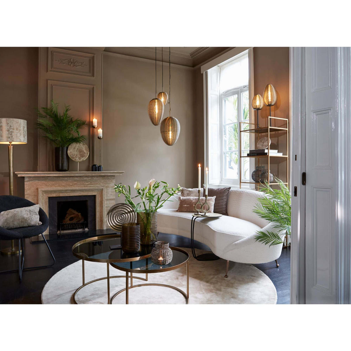 TISCHLEUCHTE Yaelle Bronze 18/18/51 cm - Bronzefarben, Metall (18/18/51cm) - Light & Living