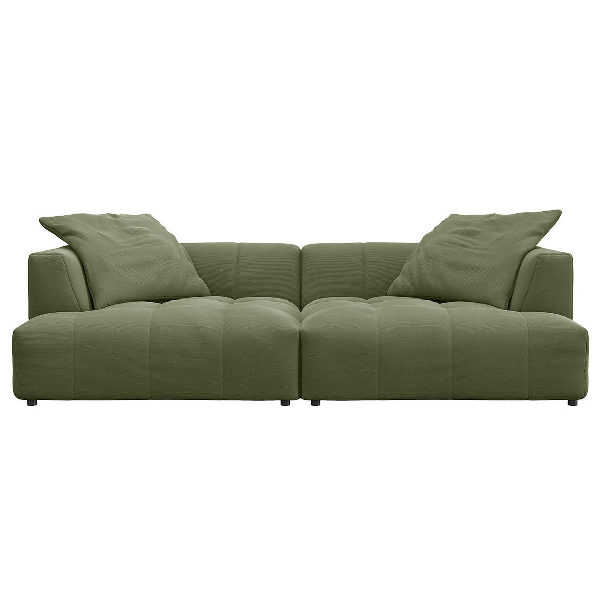 BIGSOFA - Schwarz/Grün, Holz/Kunststoff (272/70/126cm) - home24