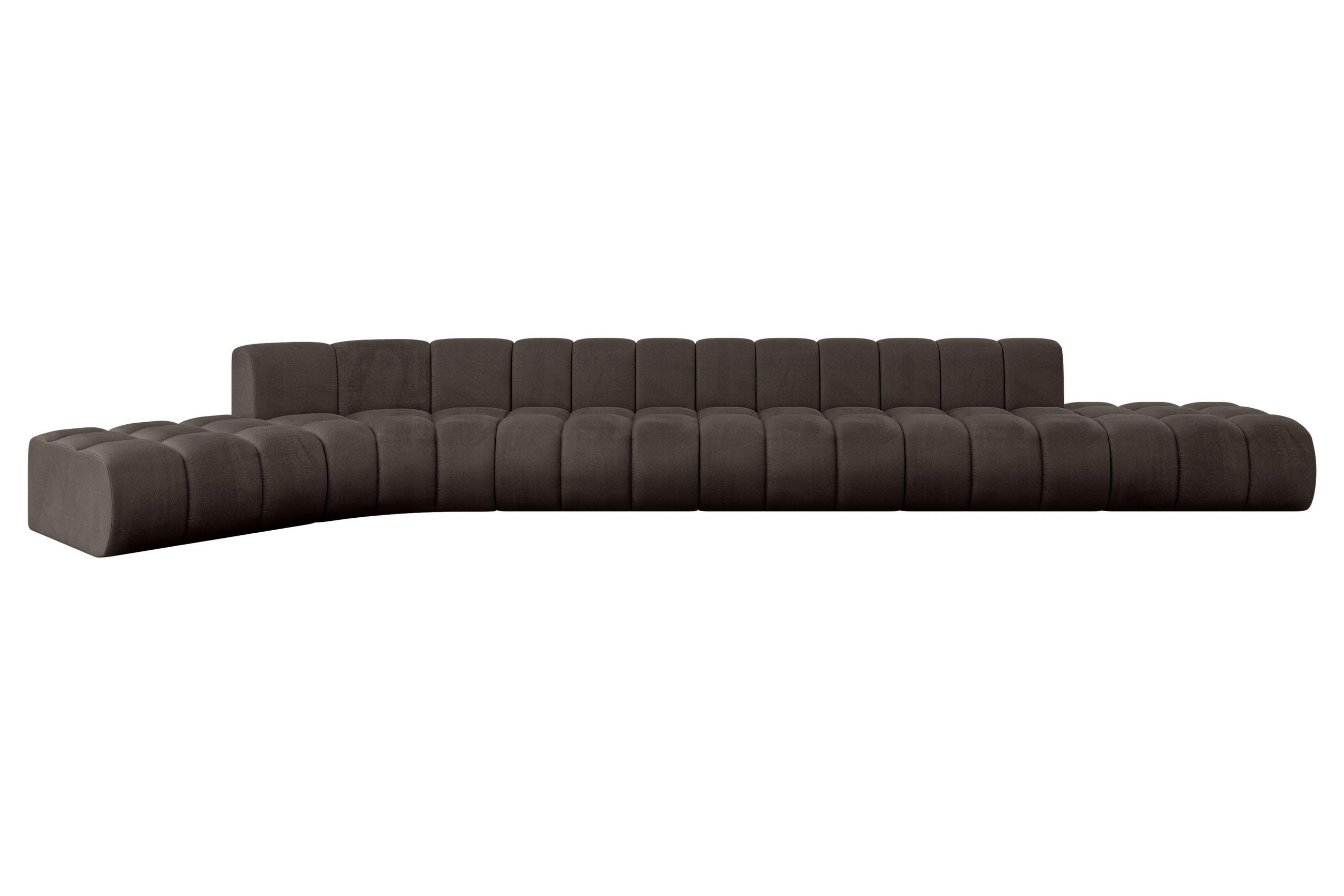 ECKSOFA modulares Sofa Solven-L3 - 562x174x70 cm Braun - Braun, Holzwerkstoff/Textil (562/174cm) - ALTDECOR
