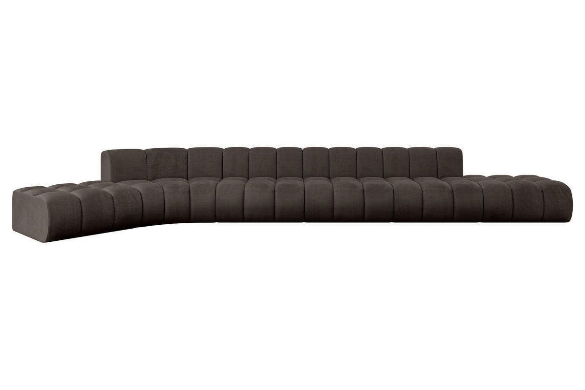 ECKSOFA modulares Sofa Solven-L3 - 562x174x70 cm Braun - Braun, Holzwerkstoff/Textil (562/174cm) - ALTDECOR