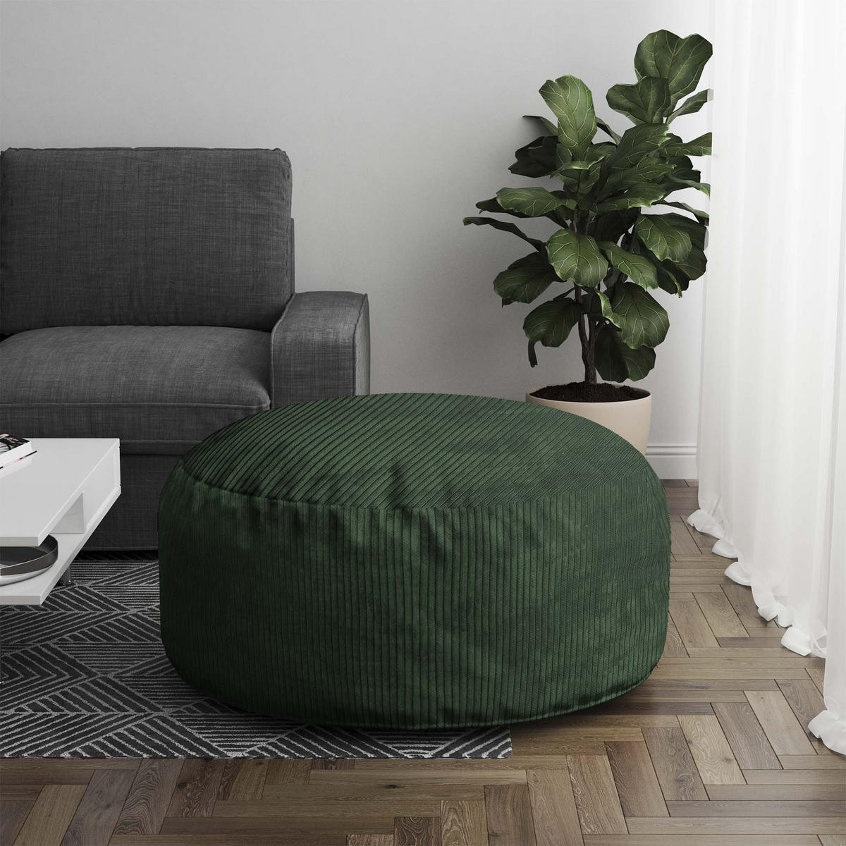 SITZSACK ROLLER Forest Symphony - Smaragdgrün/Waldgrün, Textil (70/40/70cm) - Dreamroots